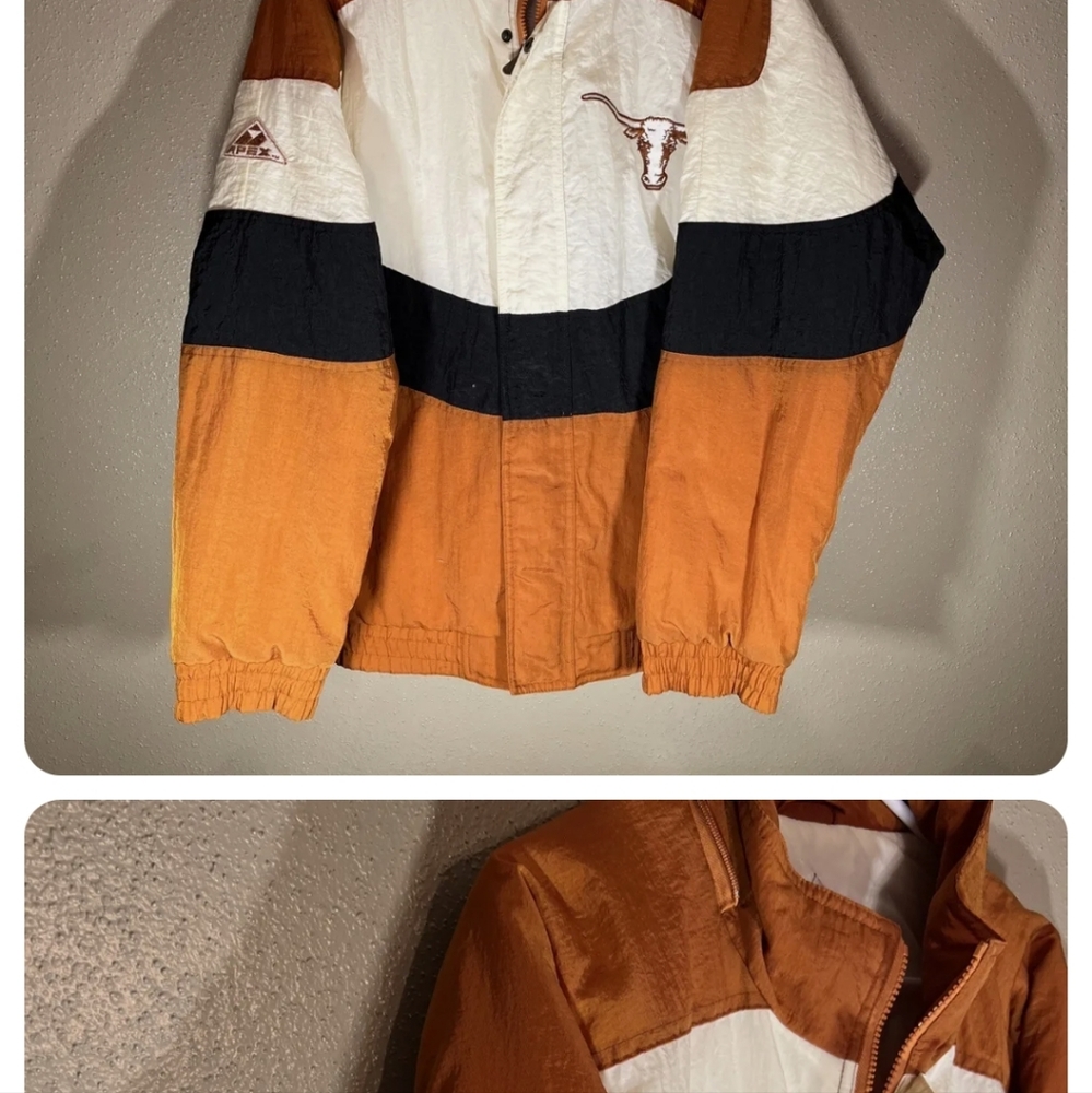 Vintage large University of Texas Apex jacket. 90s Vintage